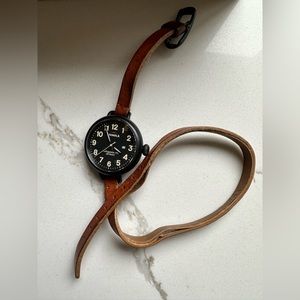 Shinola Birdy double strap watch.